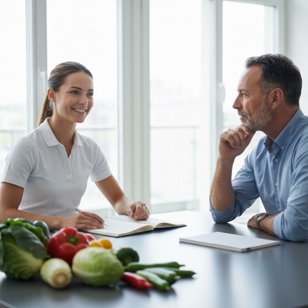 Informative Ernährungsberatung im Gespräch
